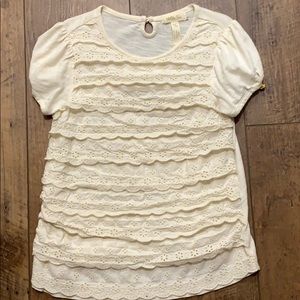 Matilda Jane eyelet lace ruffle top